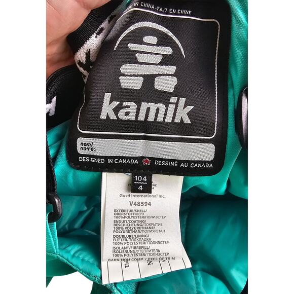 NWOT Kamik Winkie Insulated Ski Bib sz 4 winter jumper lined snow waterproof - Picture 6 of 9